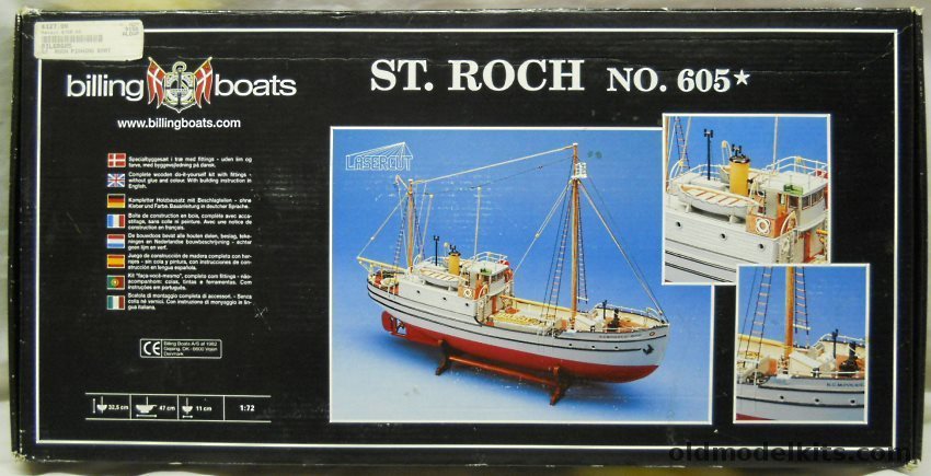 Billing Boats 1/72 St. Roch RCMP Police Patrol Boat, 605 plastic model kit